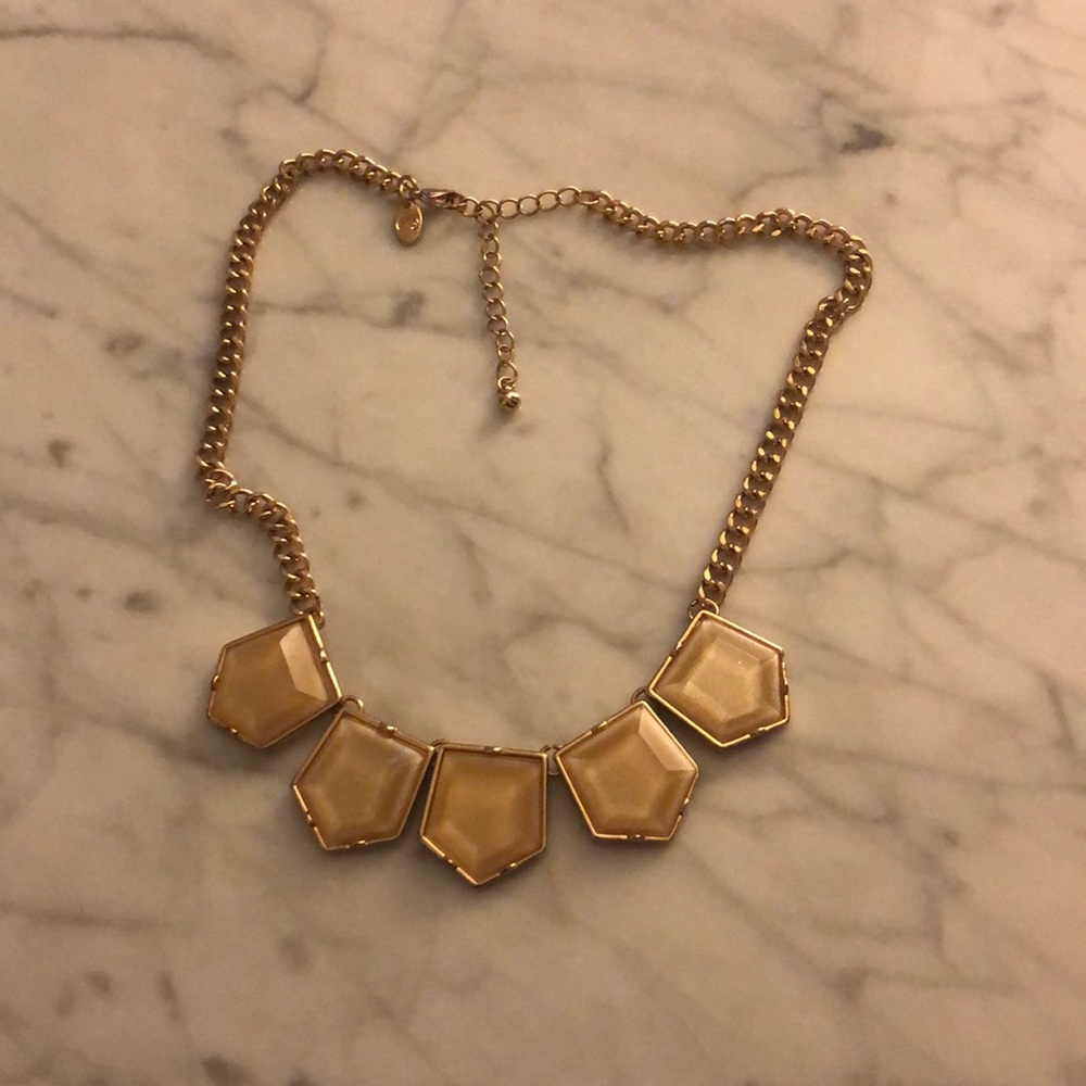 Statement Necklace with gold stones